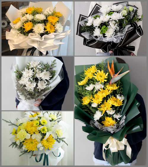 贵州遵义桐梓县花秋镇石步村白事花束代送